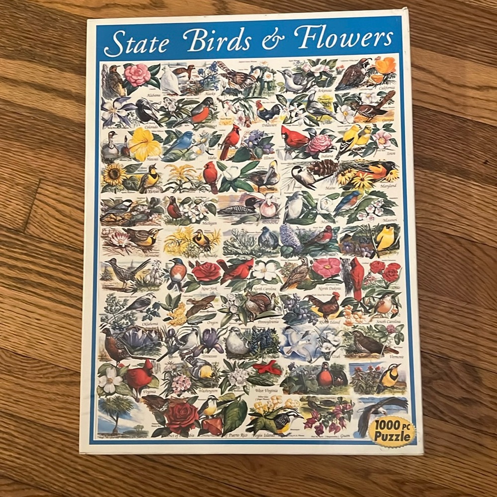 White Mountain Sealed State Birds & Flowers Puzzle